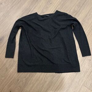 The White Company Black Split Back Sweater, Size 6